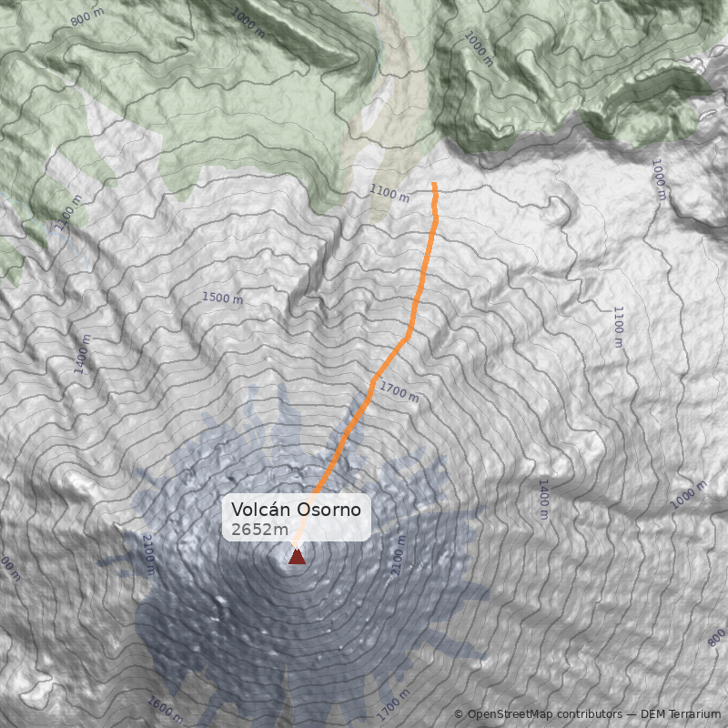 Mapa Ladera Norte, por La Picada