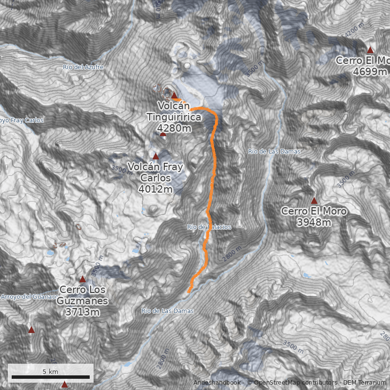 Mapa Directa Glaciar de Palacios