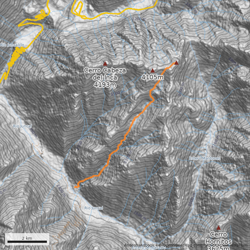 Mapa Portezuelo Lagunillas