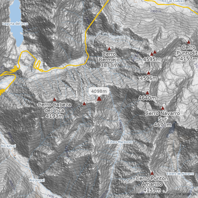 Mapa Portezuelo Lagunillas