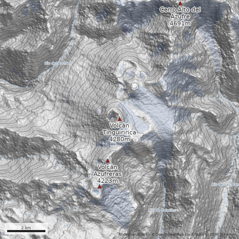 Mapa Normal por río Azufre