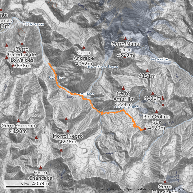 Mapa Normal desde Paso Colina