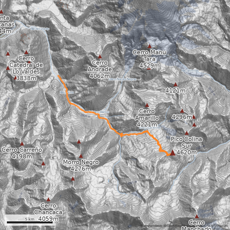 Mapa Normal desde Paso Colina