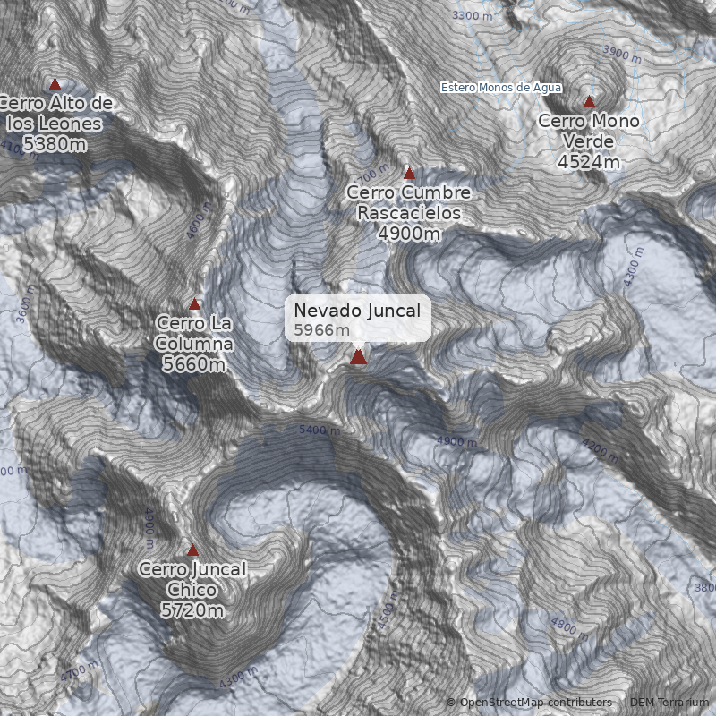 Mapa Chileno Japonesa a Cumbre Sur