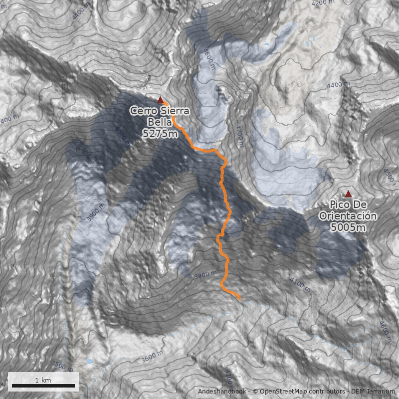 Mapa Cara sur