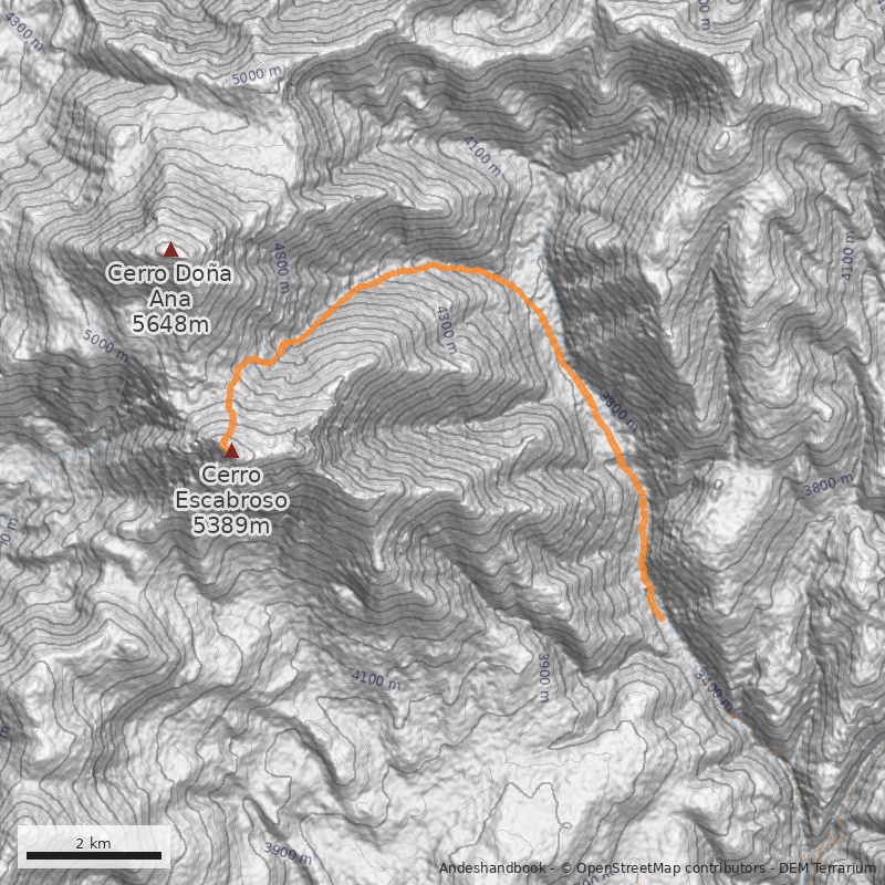 Mapa Directa cara norte