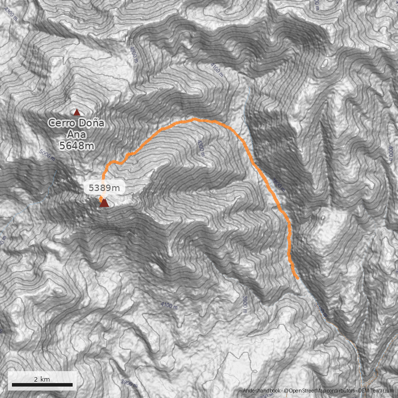 Mapa Directa cara norte