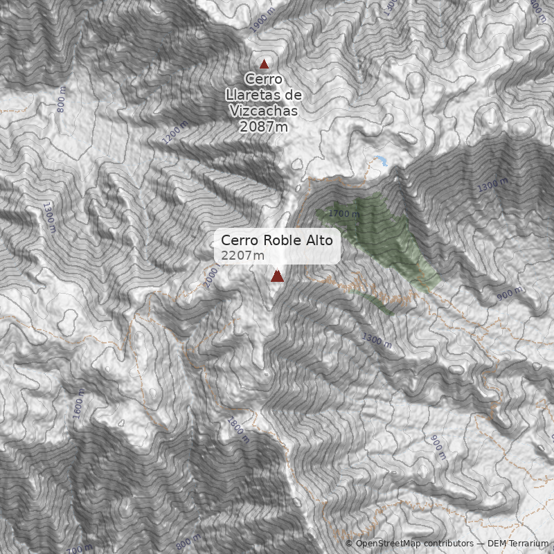 Mapa Cara Oeste desde Los Yuyos, Colliguay