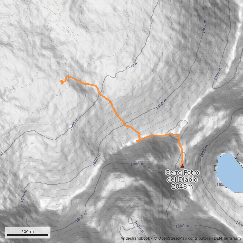 Mapa Normal desde Pehuenco