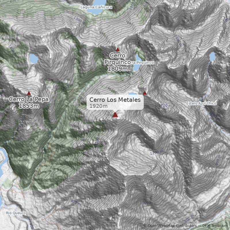 Mapa Normal desde la laguna de los Patos