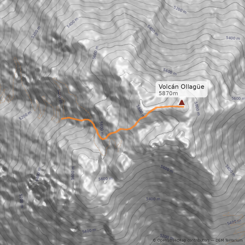 Mapa Normal cumbre chilena