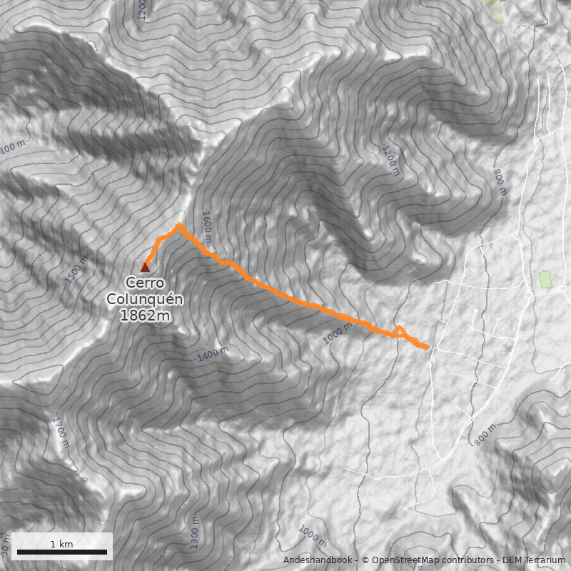 Mapa Normal desde Hacienda Rinconada