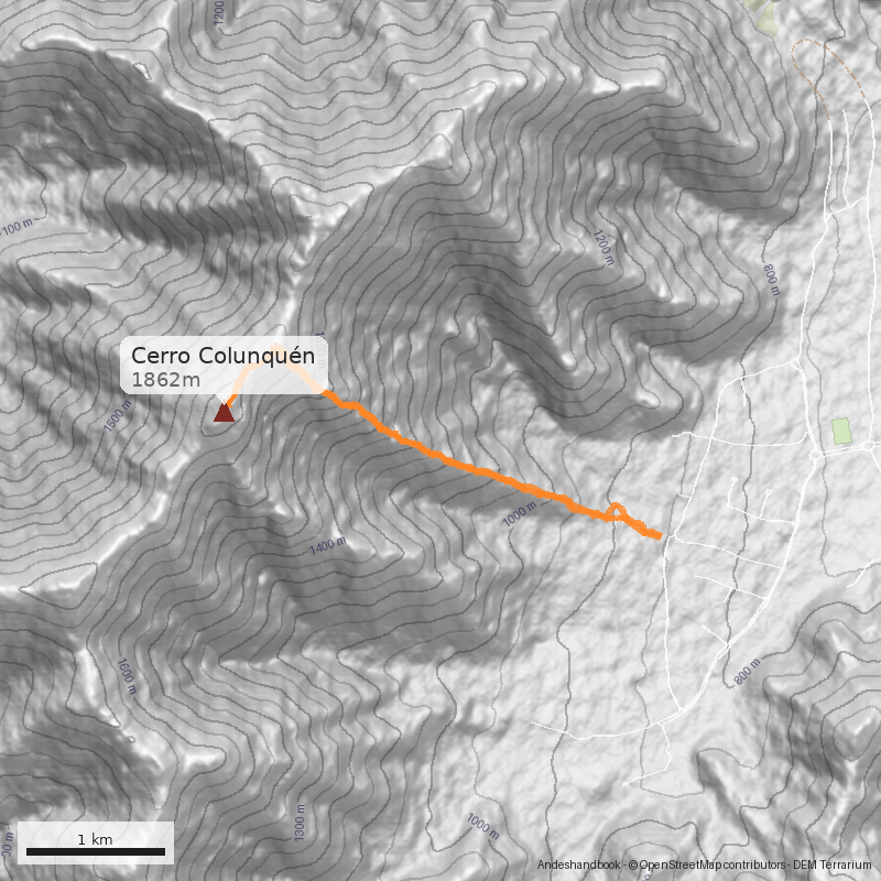 Mapa Normal desde Hacienda Rinconada