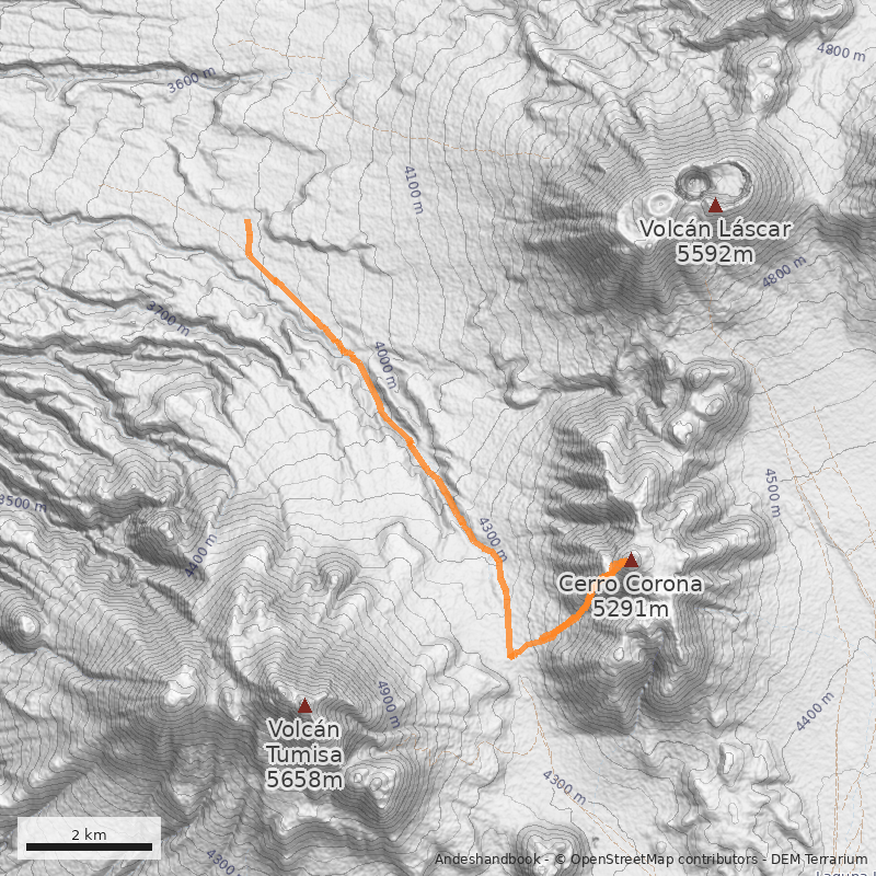 Mapa Variante Ruta Normal