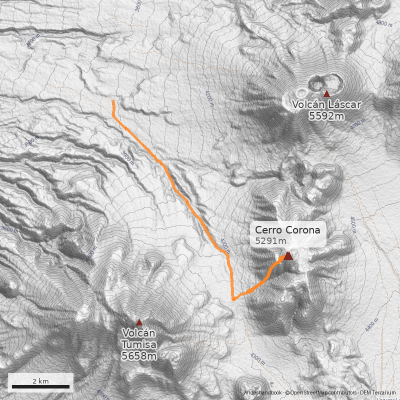 Mapa Variante Ruta Normal