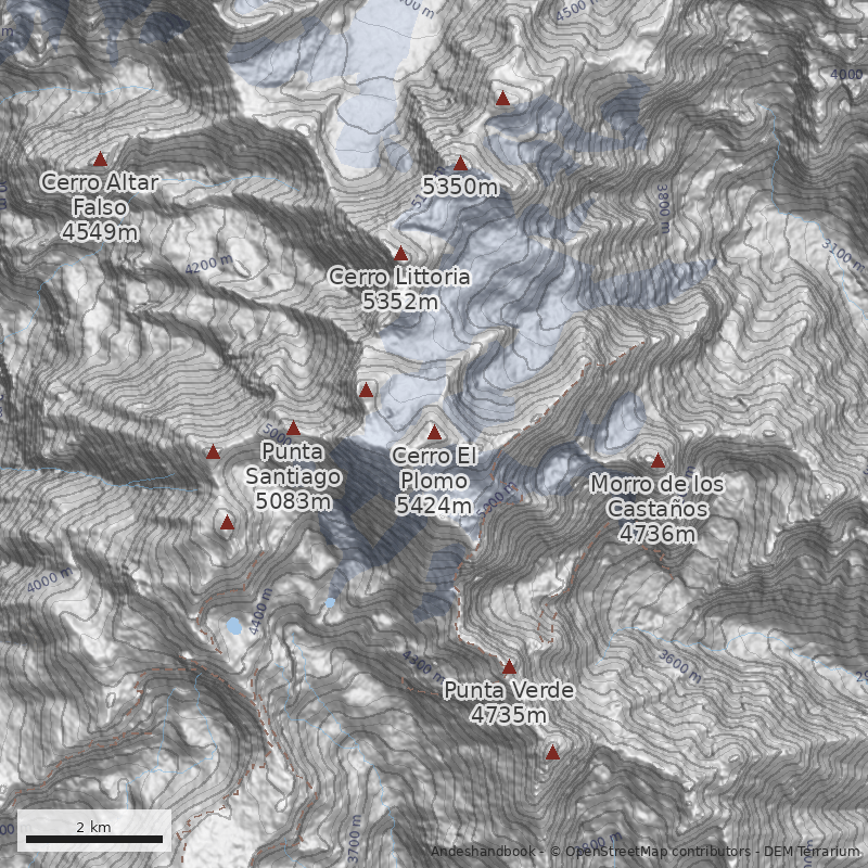 Mapa Directa Glaciar Colgante
