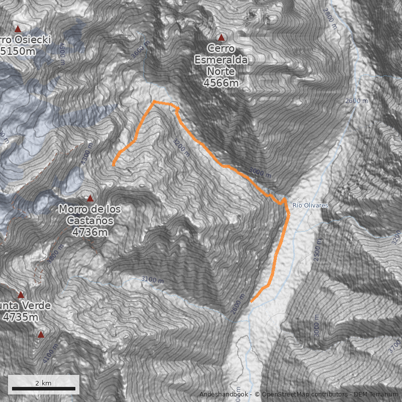 Mapa Ruta de los Arrieros del Esmeralda