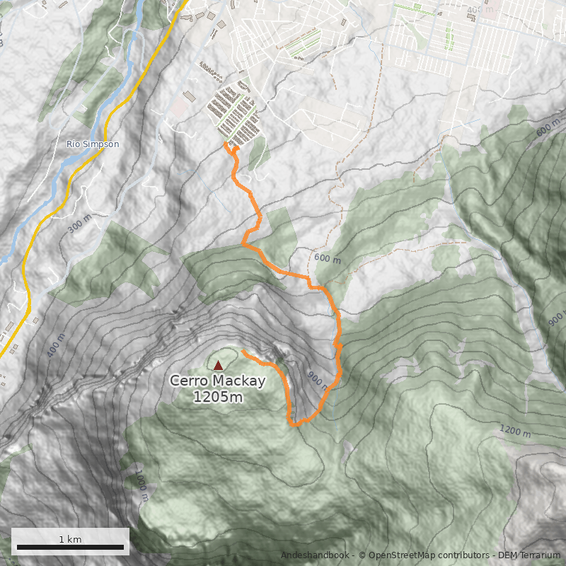 Mapa Normal desde Villa Socovesa