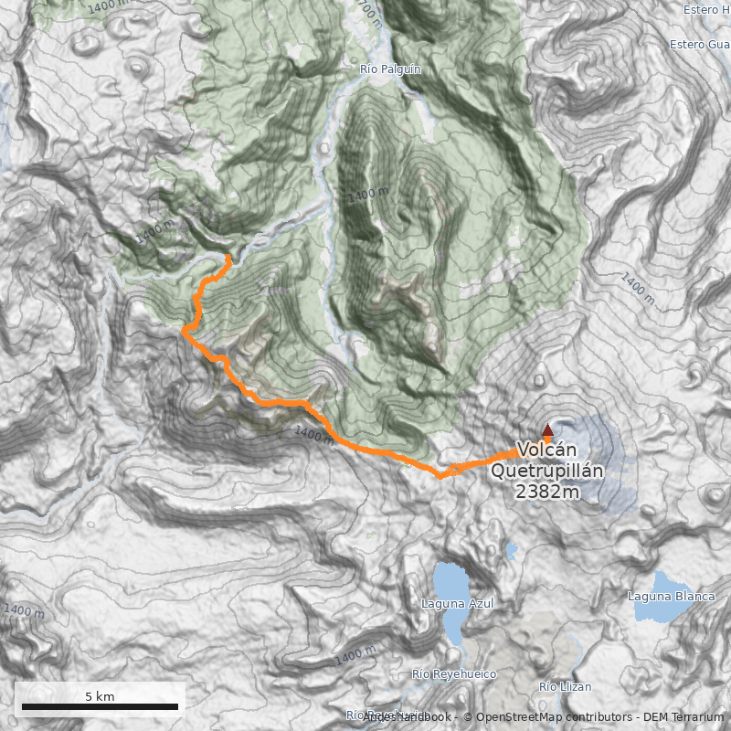 Mapa Cara Suroeste desde Chinay