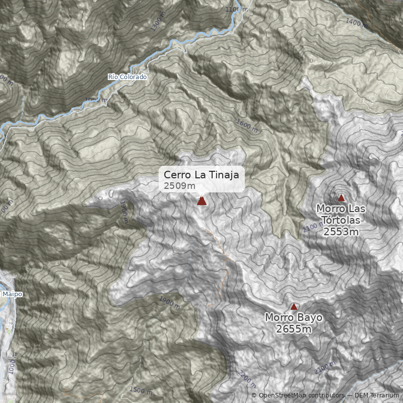 Mapa Normal desde Refugio Lagunillas