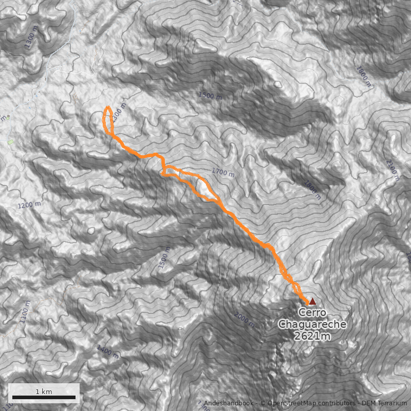 Mapa Normal desde Rincón las Chilcas