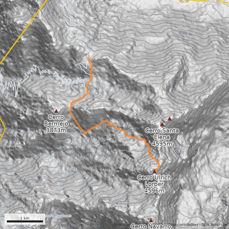 Mapa Glaciares Rocosos
