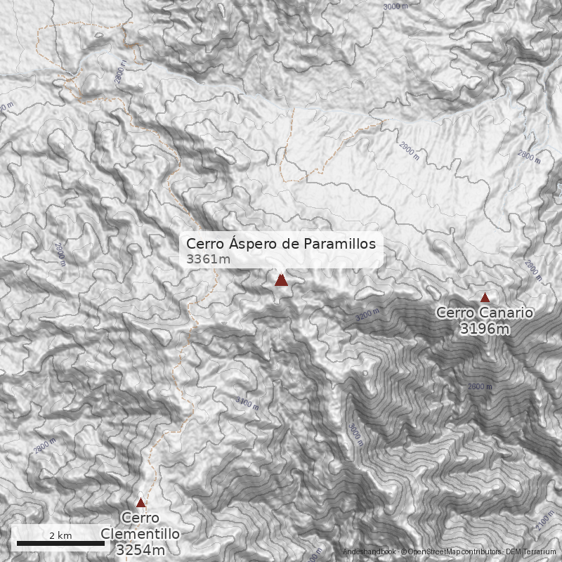 Mapa Normal desde la Cruz de Paramillos