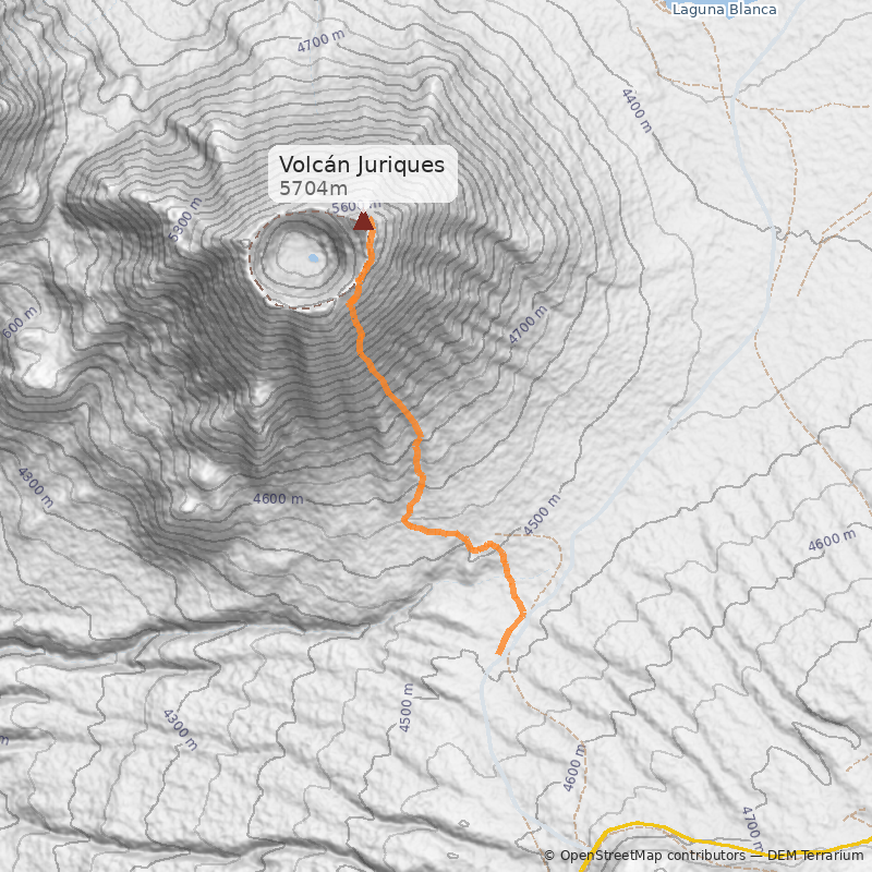 Mapa Ruta directa cara Este