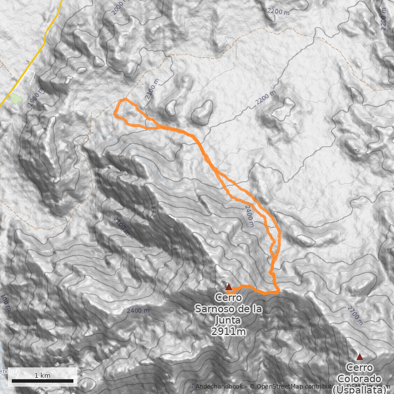 Mapa Normal por Quebrada del Telégrafo