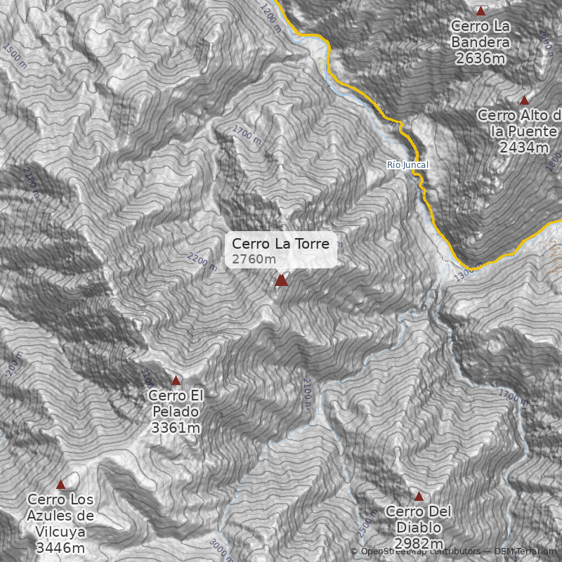Mapa Lluvia de Piedras