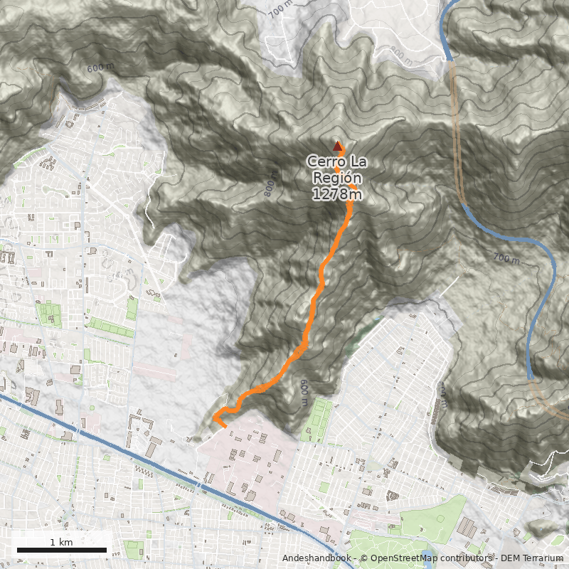 Mapa Sur desde El Rosal
