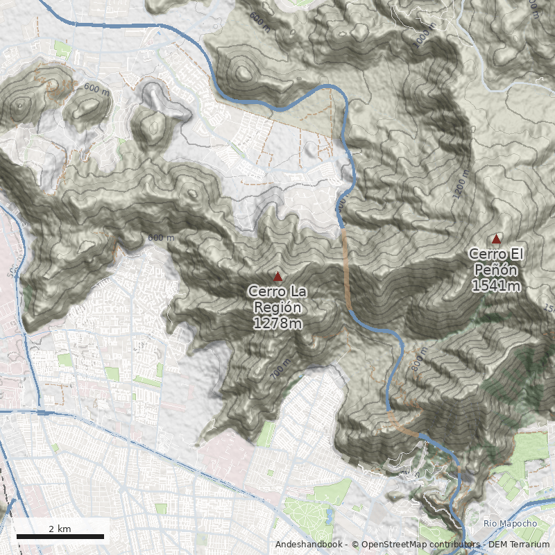 Mapa Sur desde El Rosal