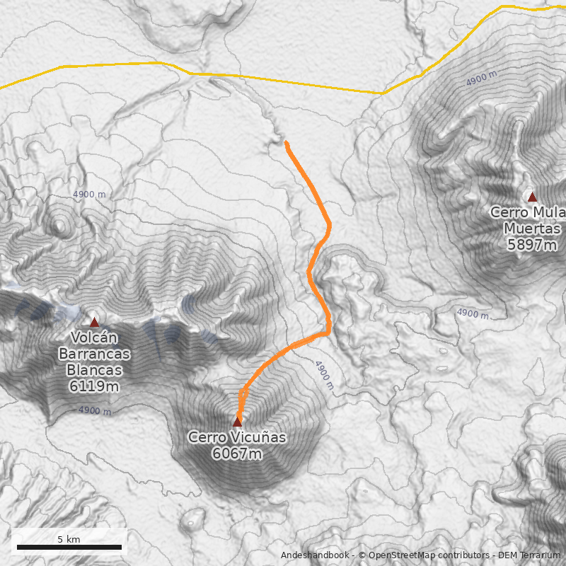 Mapa Ruta del Portezuelo
