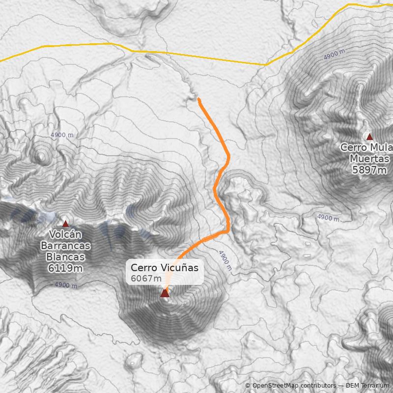 Mapa Ruta del Portezuelo