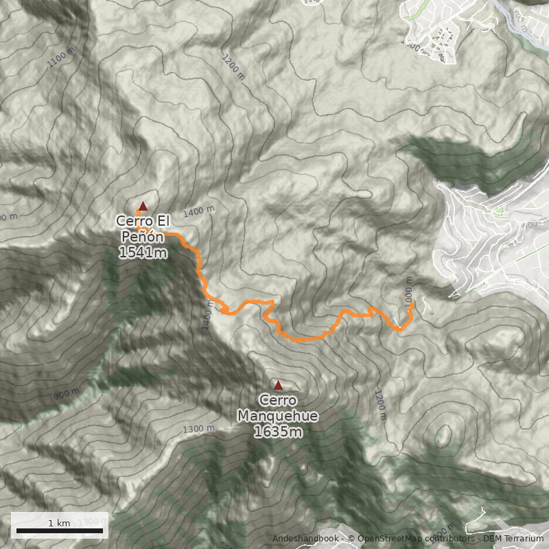 Mapa Normal desde Los Trapenses