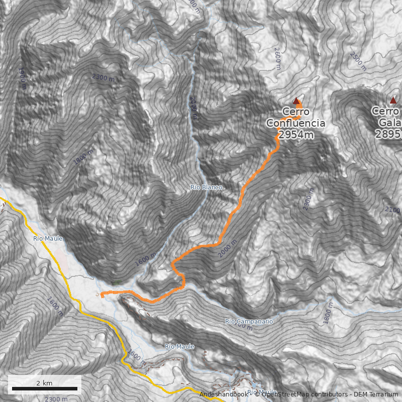 Mapa Normal desde Baños Campanario