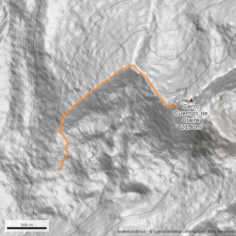 Mapa Cuerno Este Cara Sur