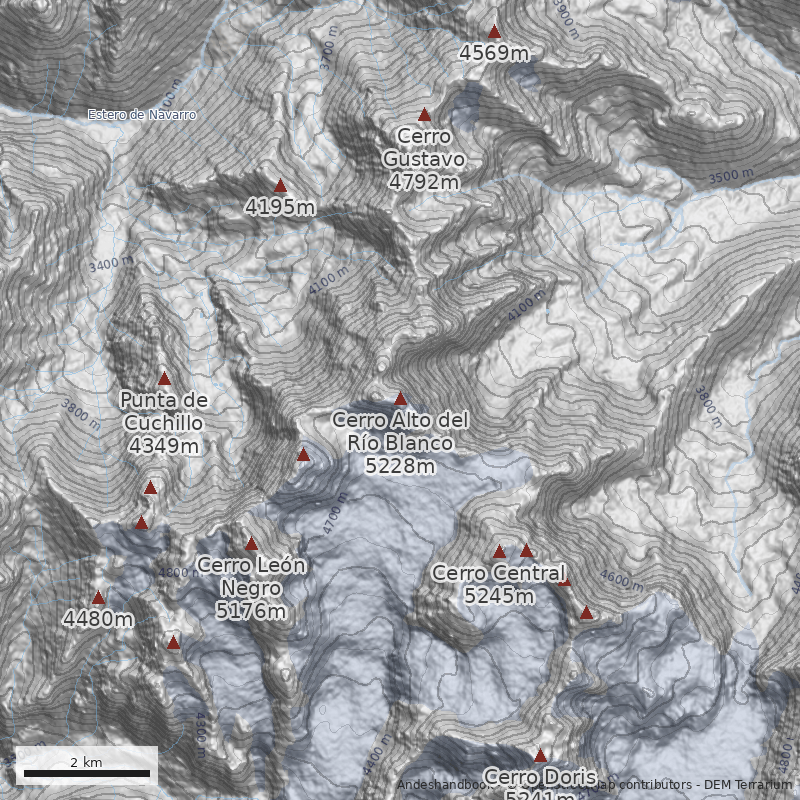Mapa Ruta chilena por Monos de Agua