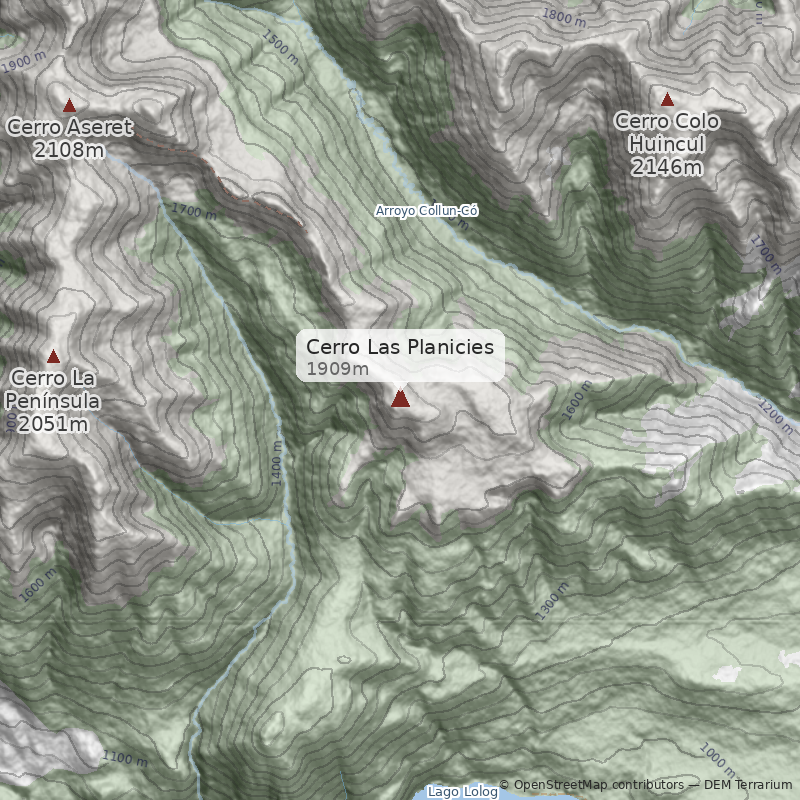 Mapa Normal desde lago Lolog