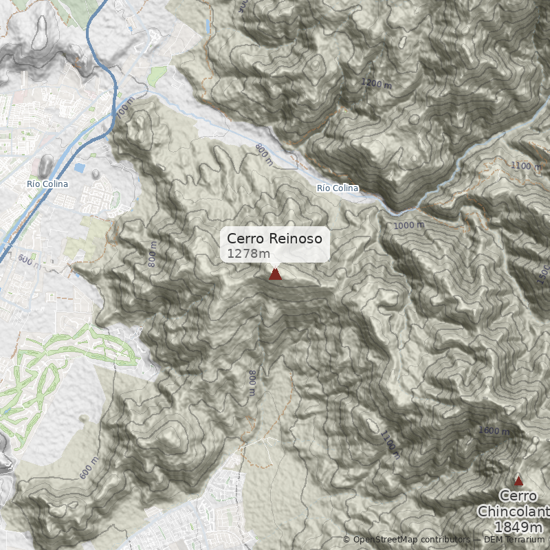 Mapa Normal desde Chicureo