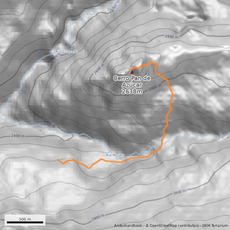 Mapa Normal desde Baños Azules