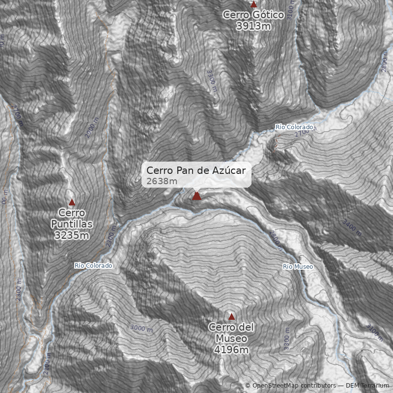 Mapa Normal desde Baños Azules