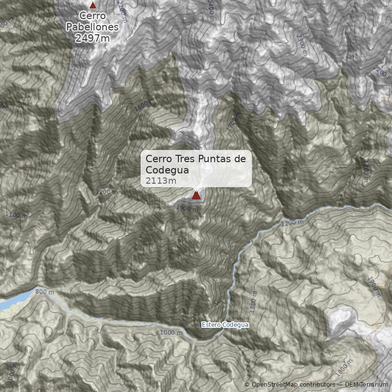 Mapa Por Quebrada El Bolsón