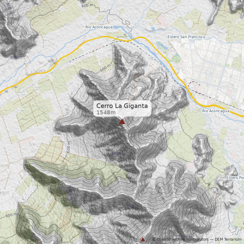 Mapa La Giganta vía Parque La Giganta