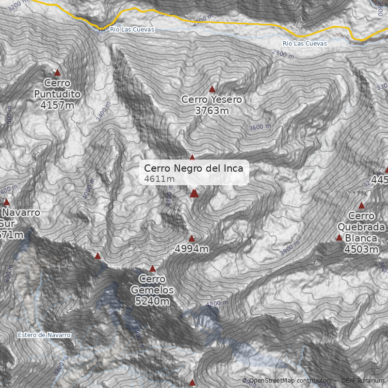 Mapa Normal por Quebrada de los Gemelos