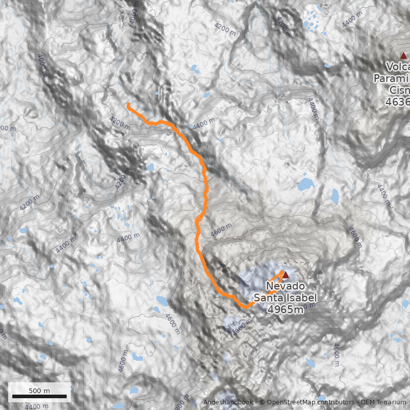 Mapa Normal a Cumbre Norte
