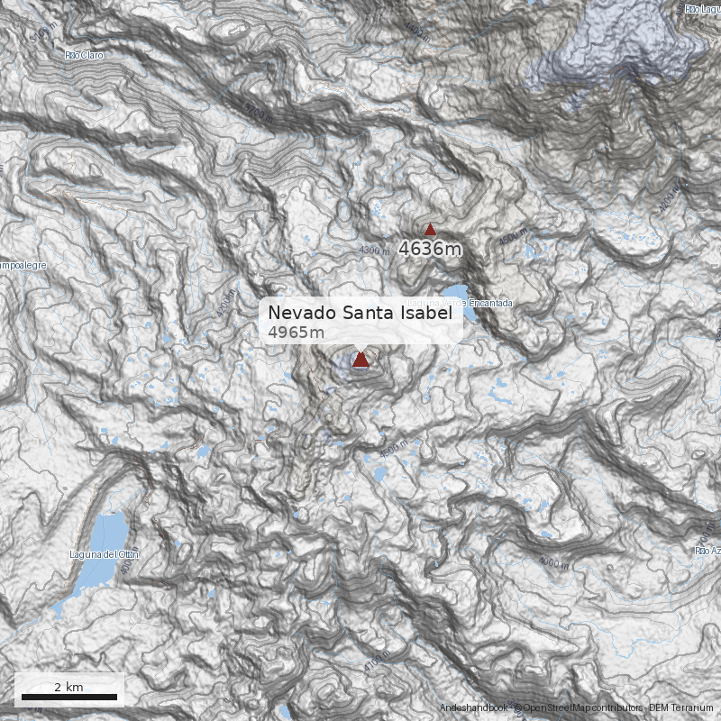 Mapa Normal a Cumbre Norte