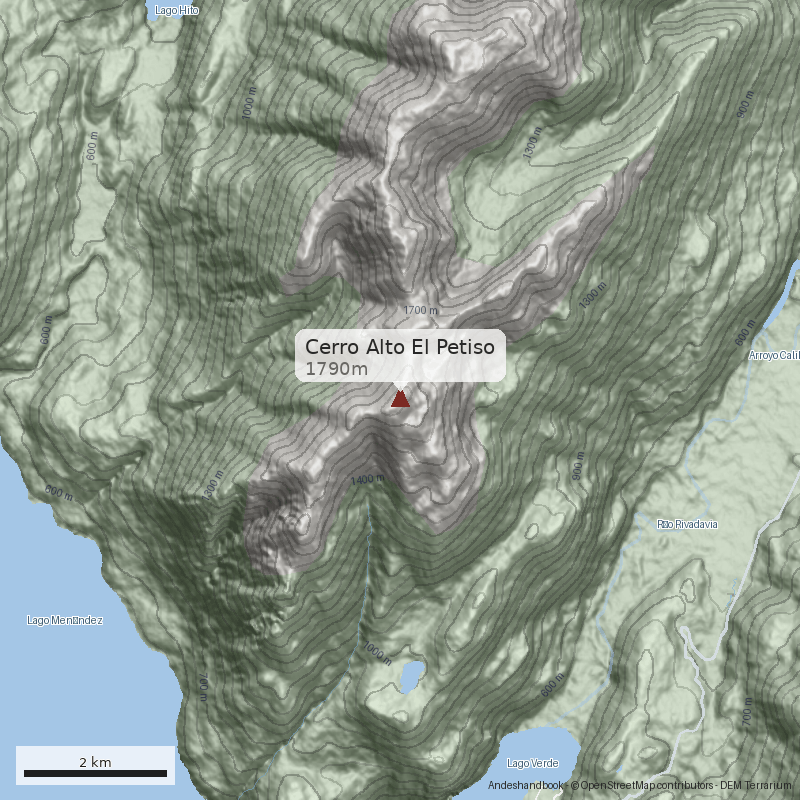 Mapa Normal desde Lago Verde