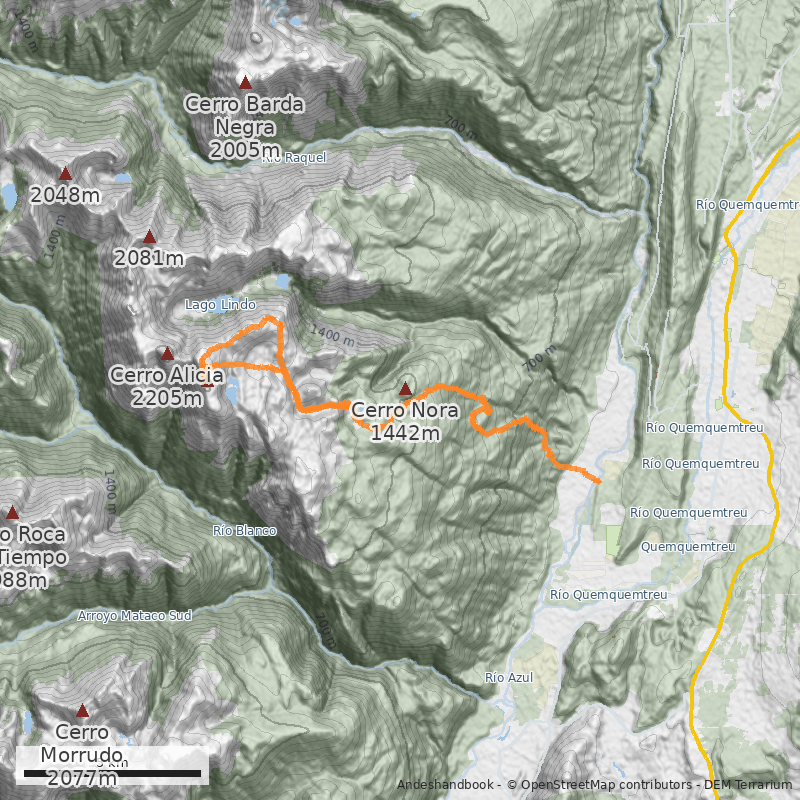 Mapa Normal desde el refugio