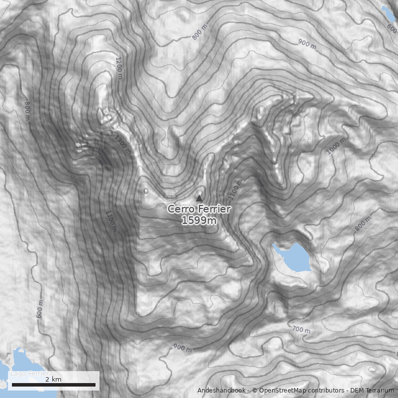 Mapa Directa Glaciar Este - Cumbre Sur